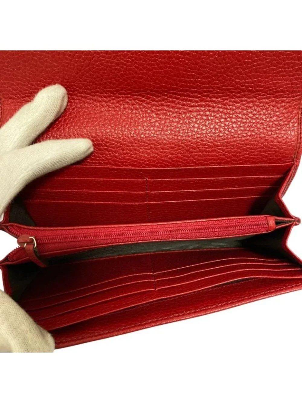 Gucci Soho Leather Wallet Red - Picture 7 of 15